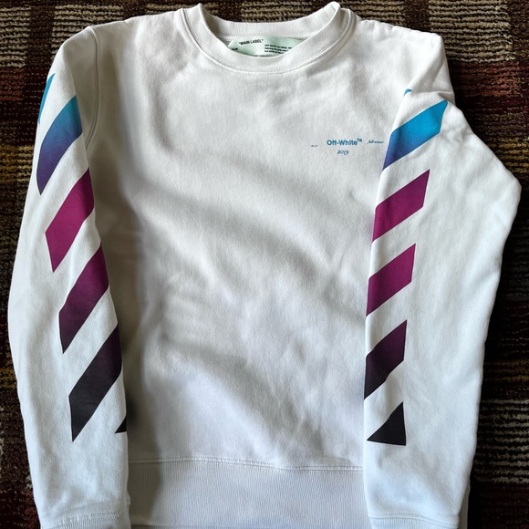 Off—White Virgil Abloh: Main Label. 2019 Gradient sweatshirt. Sz M. - Picture 2 of 9